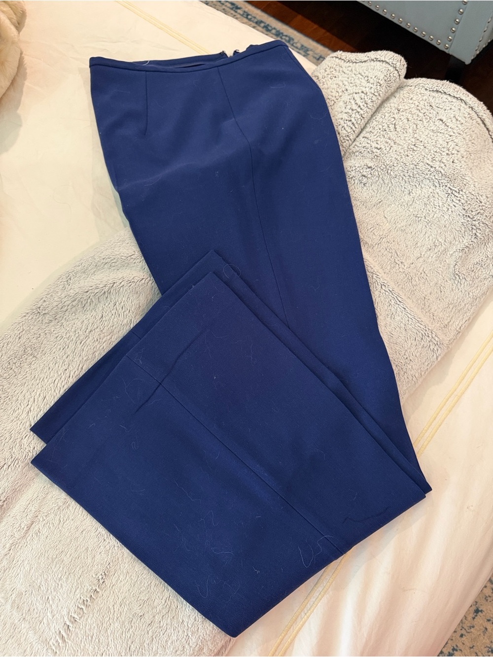 Michael Kors Collection Navy Straight-Leg Dress Trousers